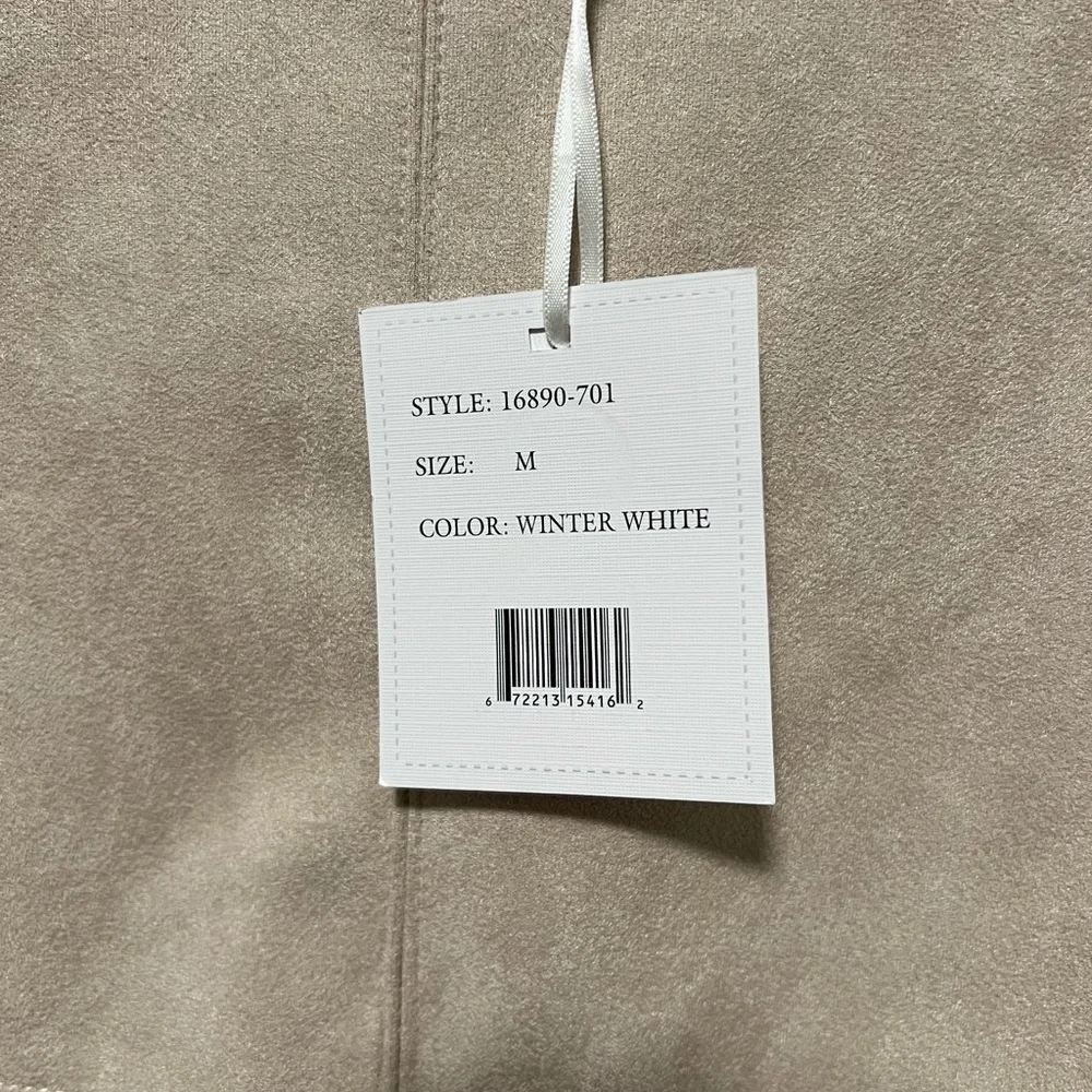 Sioni Taupe Suede Long Sleeve Top - Picture 3 of 4